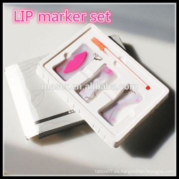 12 conjuntos Forma Labio plantilla Diseño, Lip Marker Set, Lip Tattoo Anethetic Pmuk-ac-1508